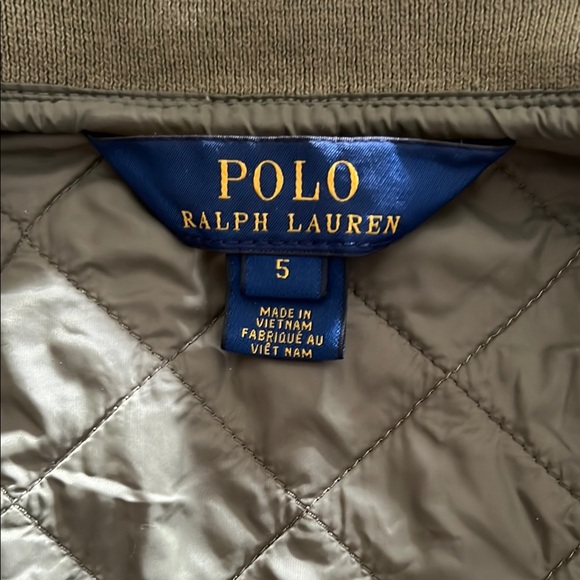 Ralph Lauren Olive Quilted Bomber Jacket - Picture 4 of 5